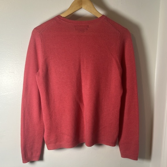 Tahari Pure Luxe 100% Cashmere Pink Crewneck Long Sleeve Sweater Sz M - Picture 7 of 7